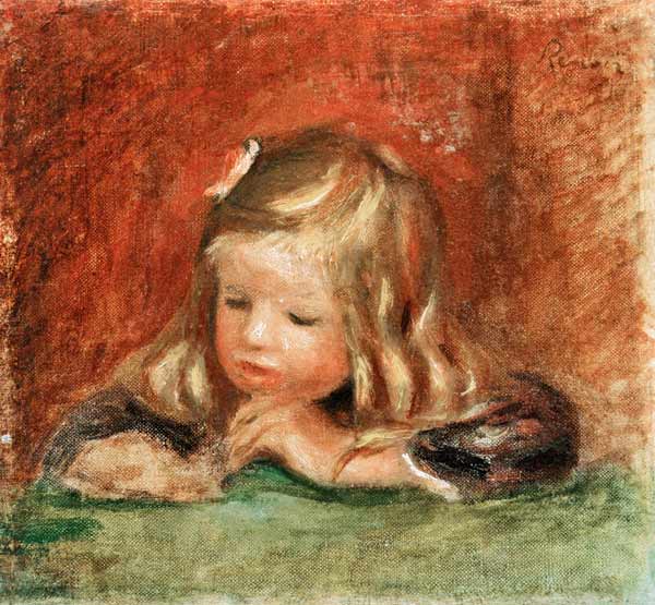 Coco at the Table (Claude Renoir Reading) from Pierre-Auguste Renoir