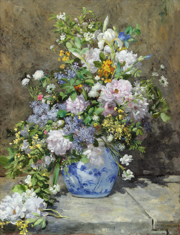 Big vase with flowers from Pierre-Auguste Renoir