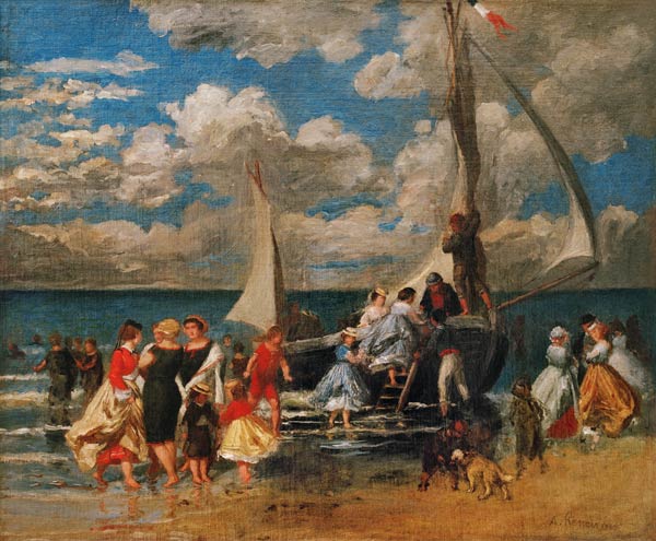 Renoir / Meeting around a boat / 1862 from Pierre-Auguste Renoir