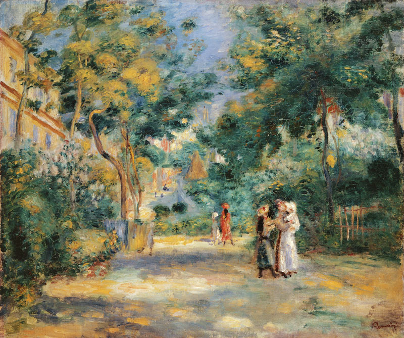 The Gardens in Montmartre from Pierre-Auguste Renoir