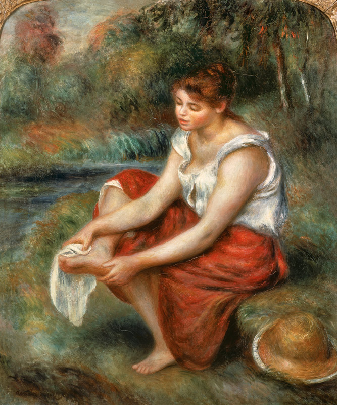 Woman Washing her Feet from Pierre-Auguste Renoir