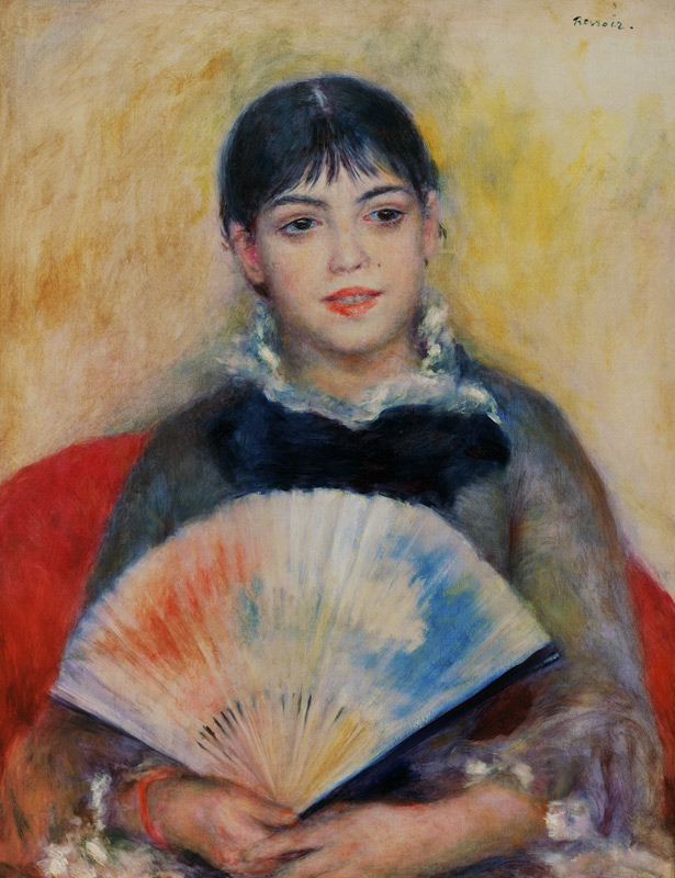 Girl with a Fan from Pierre-Auguste Renoir
