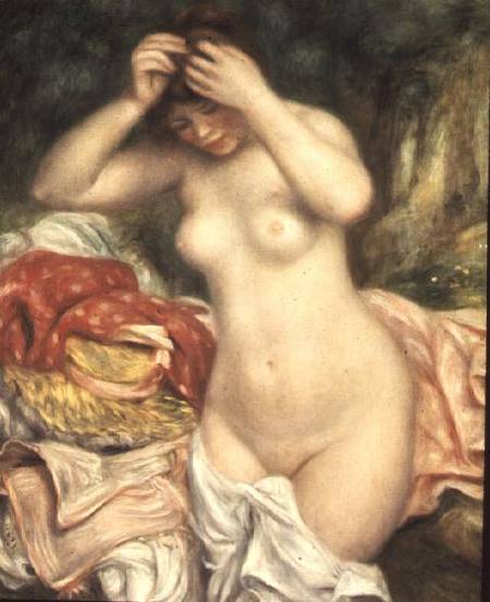 Bather Arranging her Hair from Pierre-Auguste Renoir