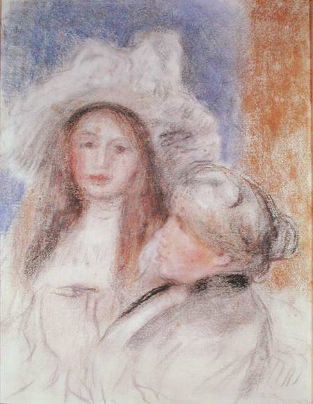Berthe Morisot (1841-95) and her Daughter Julie Manet (1878-1966) from Pierre-Auguste Renoir