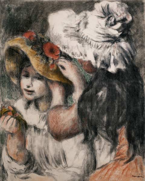 The Pinned Hat (Berthe Morisot's daughter and her cousins) from Pierre-Auguste Renoir