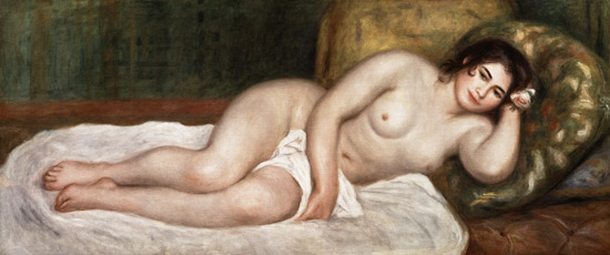 Female nude on a couch from Pierre-Auguste Renoir