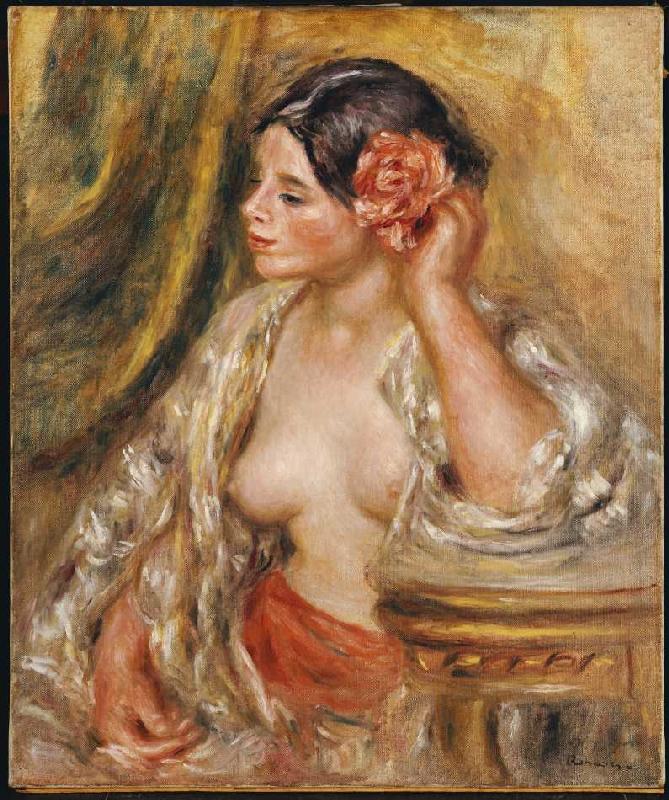 Gabrielle mit einer Rose im Haar from Pierre-Auguste Renoir