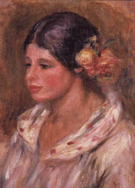 Girl with Roses in her hair from Pierre-Auguste Renoir