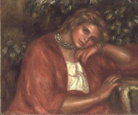 Pensive Young Woman from Pierre-Auguste Renoir