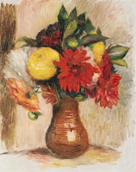 Blumenstrauß in einem Krug. from Pierre-Auguste Renoir