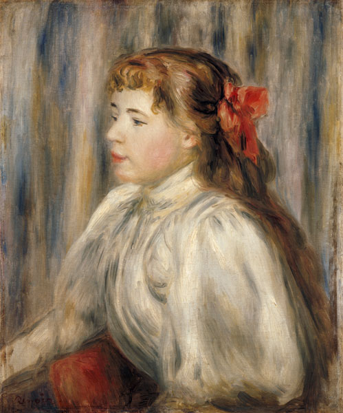 Portrait of a young girl. from Pierre-Auguste Renoir