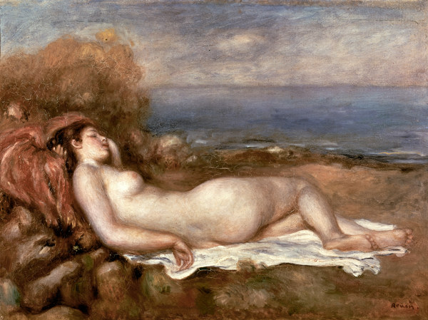 Renoir / Baigneuse chouchee au bord ... from Pierre-Auguste Renoir