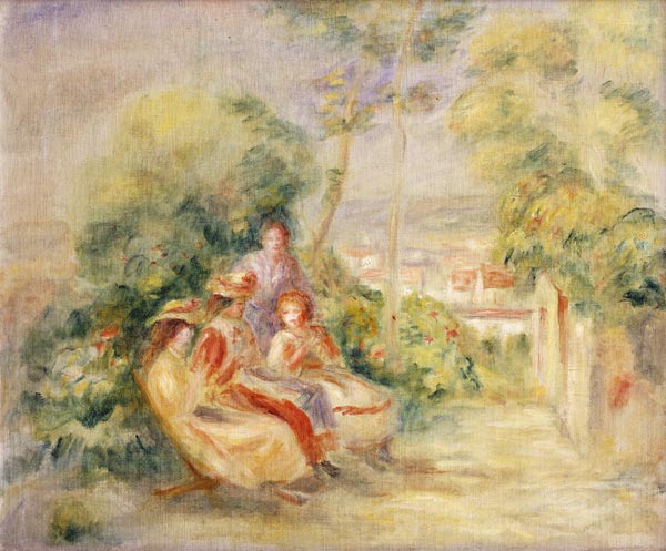 Mädchen im Garten (Wahrscheinlich im Garten von Chateau des Brouillards, wo Renoir von 1893-95 ein A from Pierre-Auguste Renoir
