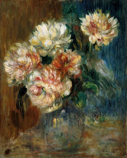 Vase with peonies from Pierre-Auguste Renoir