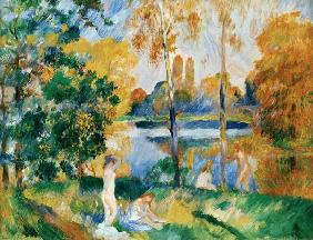 Renoir / Landscape with bathers / c.1885