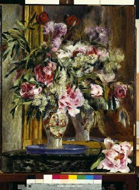 Flower still life in front of the mirror