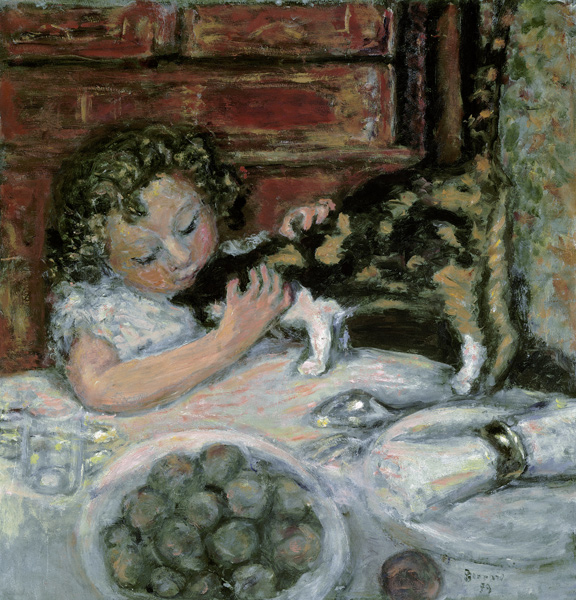 Little Girl with Cat from Pierre Bonnard