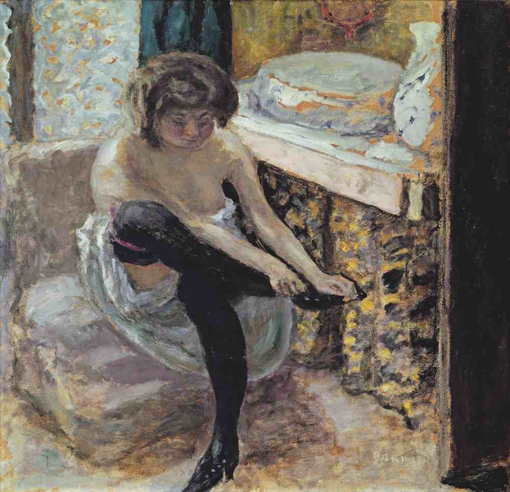 Woman with Black Stockings or, Woman at her Toilet from Pierre Bonnard