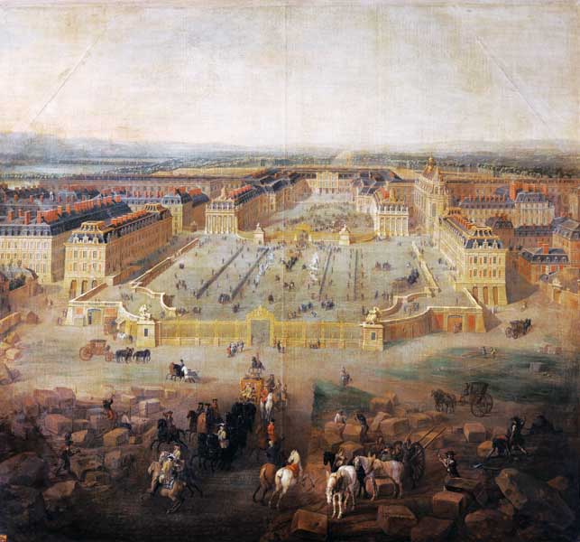 The Chateau de Versailles and the Place d'Armes from Pierre-Denis Martin