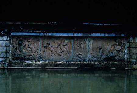 Bathing Nymphs, relief from the Bain des Nymphes, part of the Allee D'Eau, executed after models des from Pierre Legros