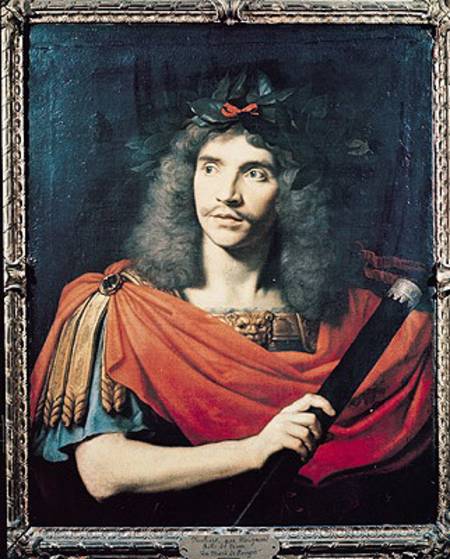 Moliere in the Role of Caesar in the Death of Pompey from Pierre Mignard