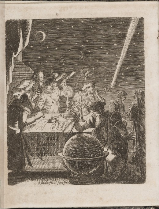 Observing the Heavens in the Age of Galileo (From: Von Bedeutung der Cometen) from Pierre Petit
