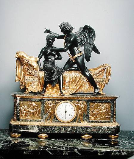 Cupid and Psyche Mantlepiece Clock from Pierre Philippe Thomire