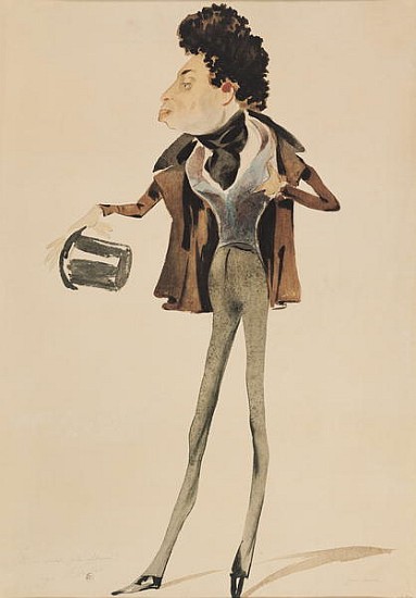 Caricature of Alexander Dumas Pere (1802-70) from Pierre Luc Charles Ciceri