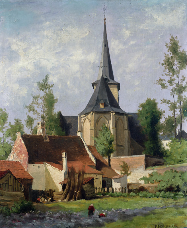 Church Seen from the Rear from Piet Mondrian