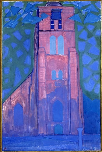 Church tower at Domburg from Piet Mondrian