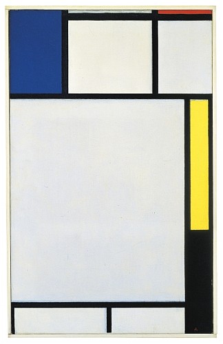 Composition with blue from Piet Mondrian