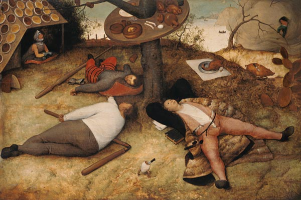 The land of milk and honey from Pieter Brueghel the Elder