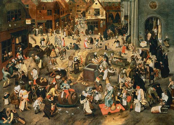 Quarrel of the carnival with the period of fasting from Pieter Brueghel the Elder