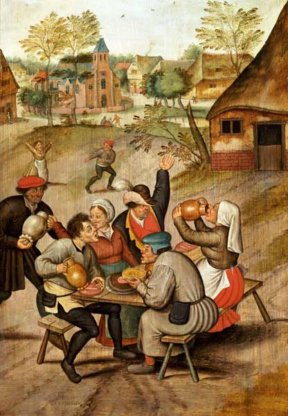 The Servants Breakfast After The Wedding from Pieter Brueghel the Elder