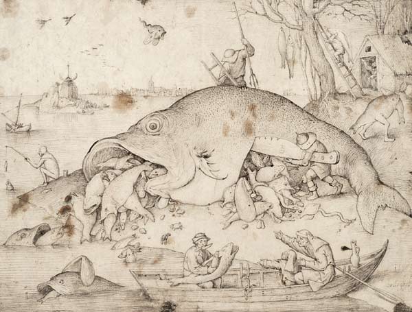 Big fishes eat small ones from Pieter Brueghel the Elder
