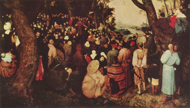 Penitence sermon of Johannes from Pieter Brueghel the Elder