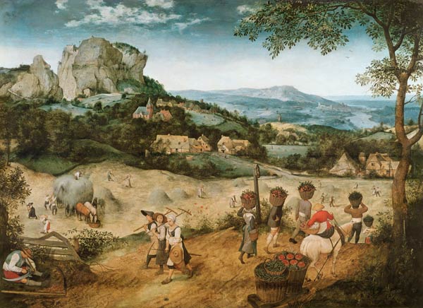 The hay harvest from Pieter Brueghel the Elder