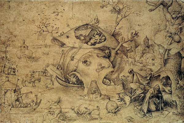 The Temptation of St. Anthony, 1556 (pen & Indian ink on paper) from Pieter Brueghel the Elder
