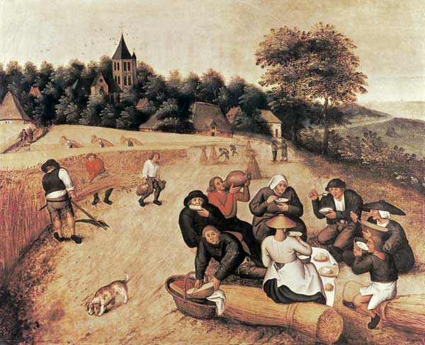 The Harvester's Meal from Pieter Brueghel the Younger