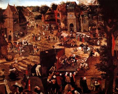 Kermesse with Theatre and Procession from Pieter Brueghel the Younger