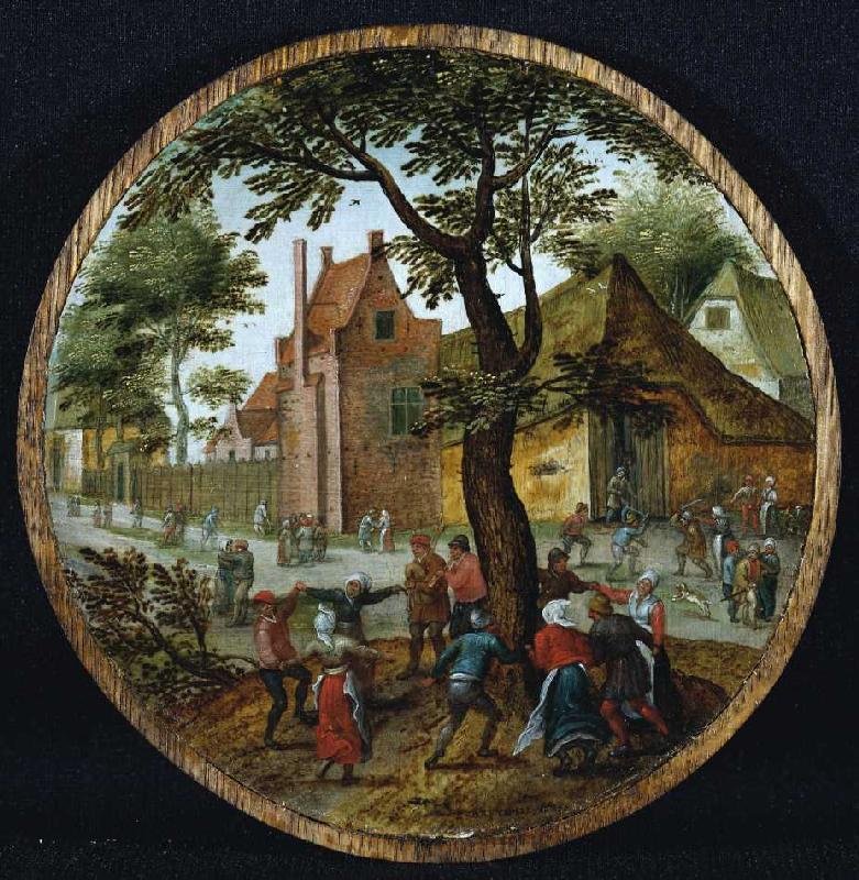 Dancing smallholder people. from Pieter Brueghel the Younger