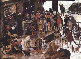 The Payment of the Tithe, or The Census at Bethlehem, detail
