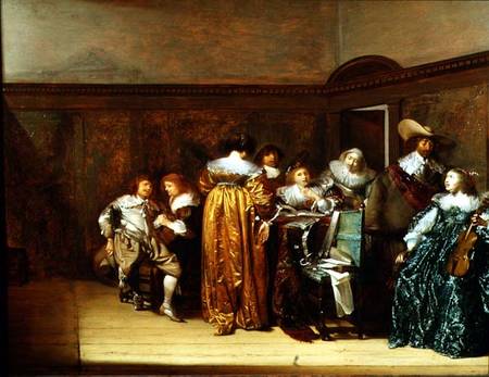 Dutch Cavaliers and their Ladies Making Music from Pieter Codde