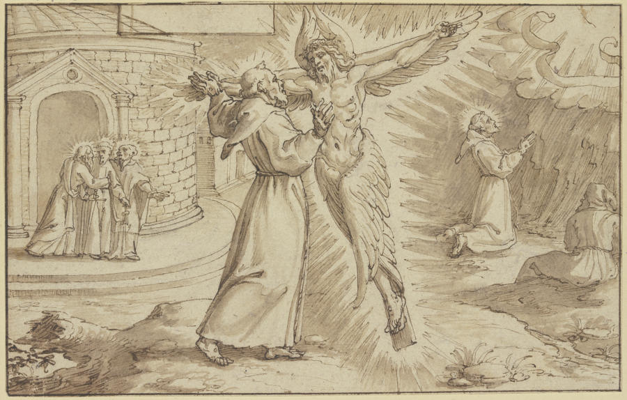 Der Heilige Franziskus erhält die Wundmale from Pieter de Jode I