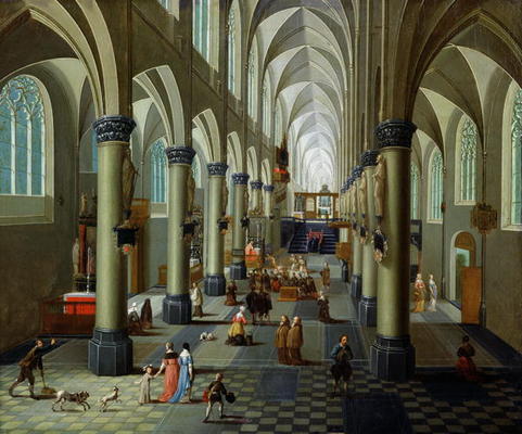 Interior of a Church (oil on panel) from Pieter the Elder Neeffs