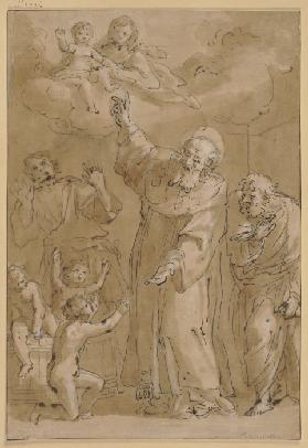 Der heilige Nikolaus von Bari erweckt drei Knaben vom Tode