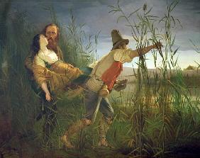 Garibaldi carrying his dying Anita through the swamps of Comacchio