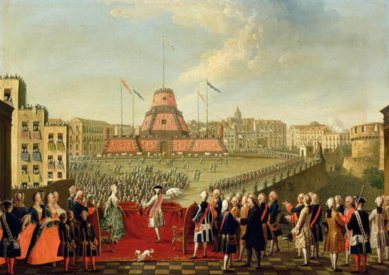 Fete at Naples on the Occasion of the Marriage of King Ferdinand I (1751-1825) to the Archduchess Ma from Pietro Fabris