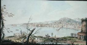 Bay of Naples from sea shore near the Maddalena Bridge, plate 4 from 'Campi Phlegrai: Observations o
