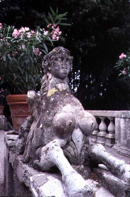 Garden ornament in the form of a sphinx, designed from Pirro Ligorio